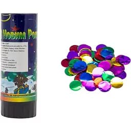 Хлопавка пружинна Devilon 11 см різнокольорові кружечки з фольги (400140)