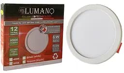 Панель LED вбуд.универ (подвижные клипсы) LU-RD-UNI-6W 4000K белый круг (d:100мм) (рег.50-80) TM LUMANO