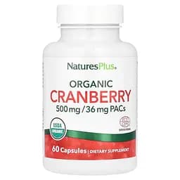 Экстракт клюквы NaturesPlus Organic Cranberry 500 мг 60 капсул