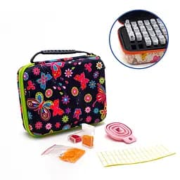 Аксесуари Кейс для зберігання камінців 40 комірок Чорний з зеленим A-Toys