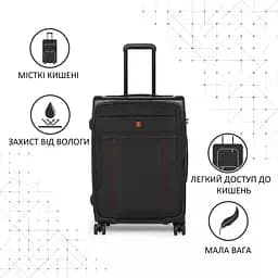 Валіза Swissbrand Perth (S) Black (SWB_LYPER001S), Чорний, Чорний - мініатюра 5
