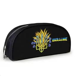 Пенал шкільний з принтом Тризуб України 23х10х8 см з принтом для хлопчика (3855)
