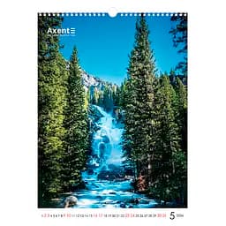 Календар настінний Axent А3 Waterfalls 2026 рік (8804-26-2-A) - мініатюра 6