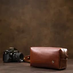 Чоловіча шкіряна косметичка GRANDE PELLE 18х10х8 см acs0018590 - мініатюра 7