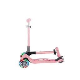 Самокат Globber Junior Foldable Lights пастельно-рожевий з квітами, до 50 кг, 2+ - мініатюра 10