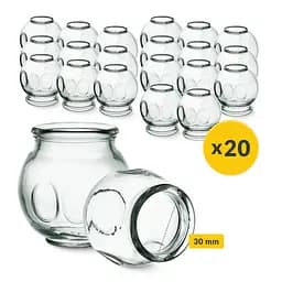 Вакуумні масажні банки 4FIZJO для тіла (китайські/атницелюлітні банки) 20 шт скляні (P-5905973402248) - мініатюра 2