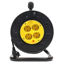 Мережевий фільтр PowerPlant JY-2002/25 на 4 розетки чорно-жовтий 25 м (PPRA10M250S4) - мініатюра 2