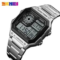 Чоловічий годинник Skmei 1335 Ripple Silver - мініатюра 3