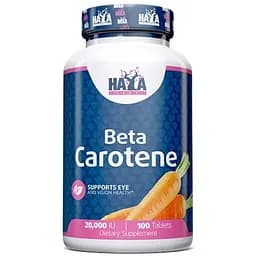 Натуральний Бета-Каротин (Вітамін А) Haya Labs Natural Beta Carotene 20000 IU 100 таблеток