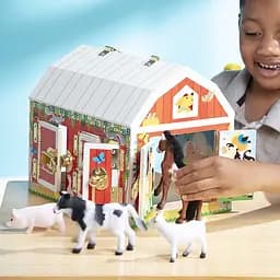 Будиночок-сарай Melissa&Doug із засувками і тваринами (MD2564) - мініатюра 7