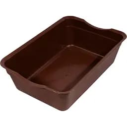 Туалет для котів Тігріс глибокий без сітки коричневий 40x27x12 см