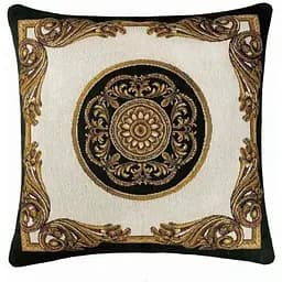 Наволочка Прованс Baroque-1, 45х45 см біла із золотим (25616)