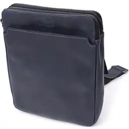 Практична чоловіча сумка через плече із вінтажної натуральної шкіри SHVIGEL 20х26х4,5 см sum0027435