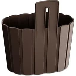 Горшок для цветов Prosperplast Boardee Wall овальный настенный, 200 мм, коричневый (27412-222)