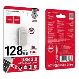 USB флеш накопичувач Hoco UD16 128GB USB 3.0 металевий сріблястий - мініатюра 7