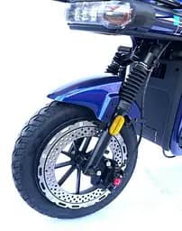 Електроскутер Вантажний з двома великими багажниками Crosser SUPER MAX 1200W | 60V30AH Li-Fe | USB зарядка Синій - мініатюра 8
