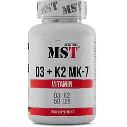 Витамин D3 и K2 MST Vitamin D3 + K2 MK7, 120 капсул