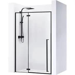 Душевые двери Rea Fargo black mat 100 REA-K6330, прозрачный, черный