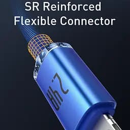 Кабель Baseus Crystal Shine Series Fast Charging Data Cable USB to iP 2.4 A 2 m Blue (CAJY000103) - мініатюра 5