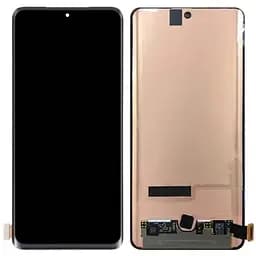 Дисплей Vivo X70 Pro чорний, Amoled, PRC переклеєне скло