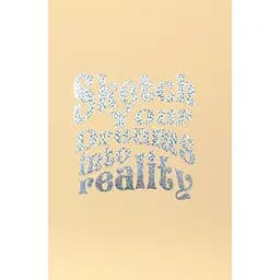 Еко-скетчбук Kiri sketch з кремовими аркушами "Втілюй свої мрії" на спіралі