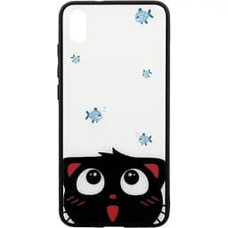 Чохол-накладка Toto Cartoon Print Glass Case Xiaomi Redmi 7A Cat and fish