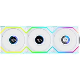 Комплект вентиляторів LIAN LI UNI Fan SL WIRELESS LCD 120-3 (G99.12SLLCD1W3W.00) White