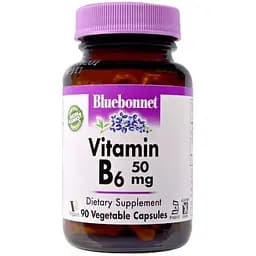 Вітамін B6 Bluebonnet Nutrition 50 мг 90 вегетаріанських капсул