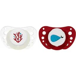  Пустушка Chicco Physioforma Air силікон 16-36 місяців 2 шт. червона з білим (75035.43)