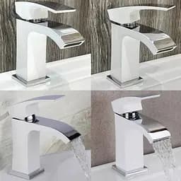 Змішувач для раковини Qtap Swan Cascada, Chrome/White (k35) QTSWA270CRW45568 - мініатюра 4