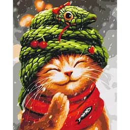 Картина по номерам "Новый год со змейкой" © Марианна Пащук Brushme BS54254, 40х50 см