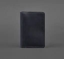 Кожаный кард-кейс (визитница) 6.0 синий Crazy Horse