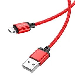 Кабель Borofone BX87 Sharp USB - Lightning усиленный оплеткой красный