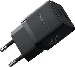 Мережевий зарядний пристрій швидкісний блок живлення Baseus Palm Fast Charger C+U 30W черный (P1011160A113-00) - мініатюра 4