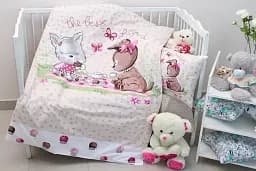 Комплект постільної білизни в ліжечко Tag Tekstil Best frends beige для немовлят