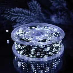 Гірлянда Роса нитка 500 LED довжина 50 м з пультом від мережі зелена, білий GarlandoPro 500L50MGW - мініатюра 21