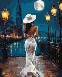 Набір для розпису по номерах Біля причалу, Ideyka, 40x50 см, КНО8544