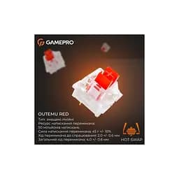 Клавіатура GamePro Genesis Joker MK124G Outemu Red Switch USB UA Gray (MK124G) - мініатюра 12
