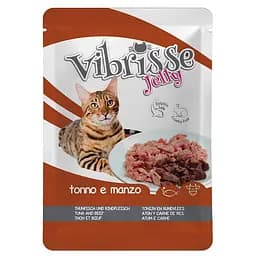 Консерви Vibrisse Jelly тунець/яловичина в желе для кішок всіх порід 70 г
