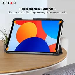 Чехол AIRON Premium для Xiaomi Redmi Pad SE 8.7" 2024 с защитной пленкой и салфеткой Black - мініатюра 9