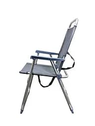 Складний стілець Levistella GP21032003 GRAY, алюмінієвий каркас, текстилен, сірий, для дачі, 110 кг - мініатюра 2