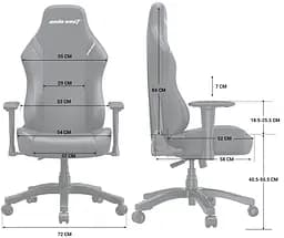 Ігрове крісло Anda Seat Luna Color Size L Black/Blue (AD18-48-BS-PV) - мініатюра 10