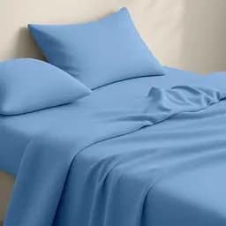 Простирадло Cosas на резинці фланель 90х190х25 wave, лазуровий (Flannel_42Wave_90x190x25) - мініатюра 5