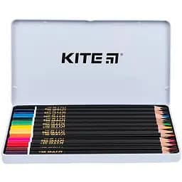 Олівці кольорові Kite Fantasy тригранні металевий пенал 12 шт. (K22-058-2) - мініатюра 2