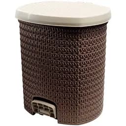 Мусорное ведро Stars Plast с педалью 12 л какао (94045/как)