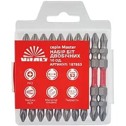Біти Vitals Master S2 двосторонні PH2+PH2х65 мм 10 шт. (187853)