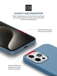 Силиконовый чехол с MagSafe для Apple iPhone 15 Pro, ICON2 MagCase, голубой, противоударный, панель с мягкой подкладкой, защита всего корпуса, поддержка беспроводной зарядки, совместим с защитными стеклами и пленками, ArmorStandart (ARM72758) - мініатюра 5