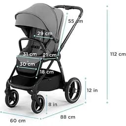 Універсальна коляска 2 в 1 Kinderkraft Nea Platinum Grey (KSNEA000GRY2000) - мініатюра 9