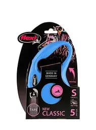 Повідець-рулетка Flexi New Classic S для собак дрібних порід стрічка 5 м до 15 кг синій - мініатюра 2