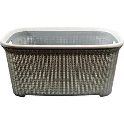 Кошик для  білизни Stars Plast прямокутний 35 л 55х36х25 см сірий (94131/сір)